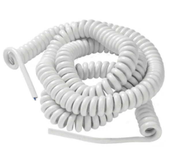 Cavo a Molla 3x1 10mt Bianco